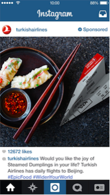 Instagram for travel brands - Turkish Airlines example