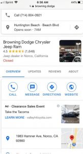 Google Search and Tool Updates - Septemeber - Ads inside business listings