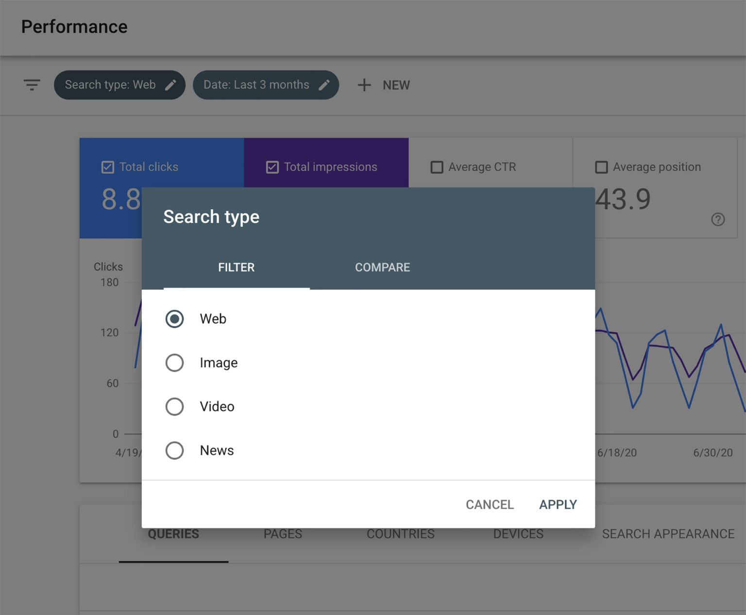 Filter by News Traffic in GSC Performance Report